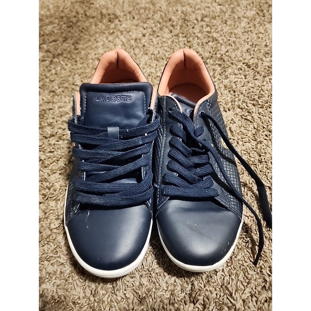 Lacoste Retro Carnaby Evo 118 5 Women‎ Casual Navy  Shoes Sneakers Size 8
